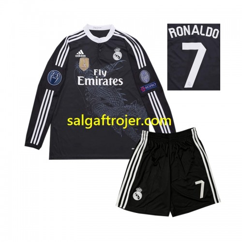 Real Madrid Cristiano Ronaldo 7 2014 Fodboldtrøjer Børn Retro 3. sæt Langærmet Real Madrid Cristiano Ronaldo 7 2014 Fodboldtrøjer Børn Retro 3. sæt Langærmet
